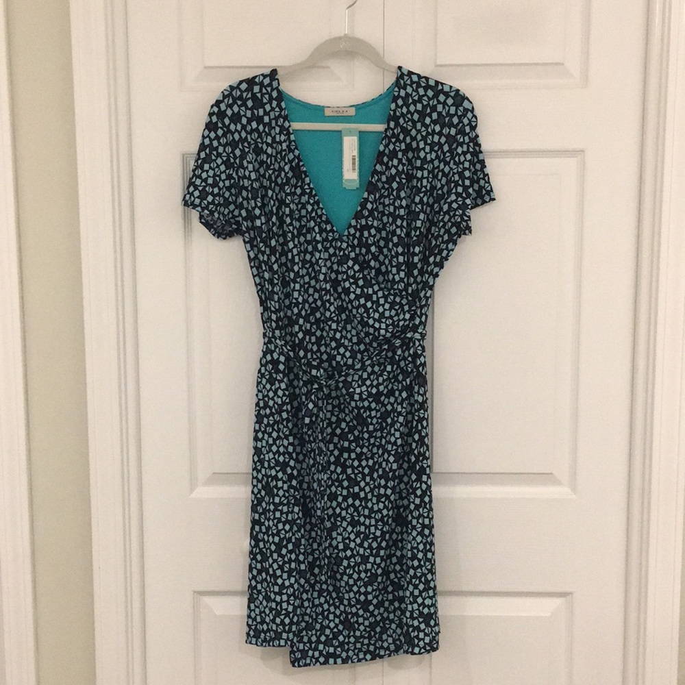 Gilli faux wrap maternity dress